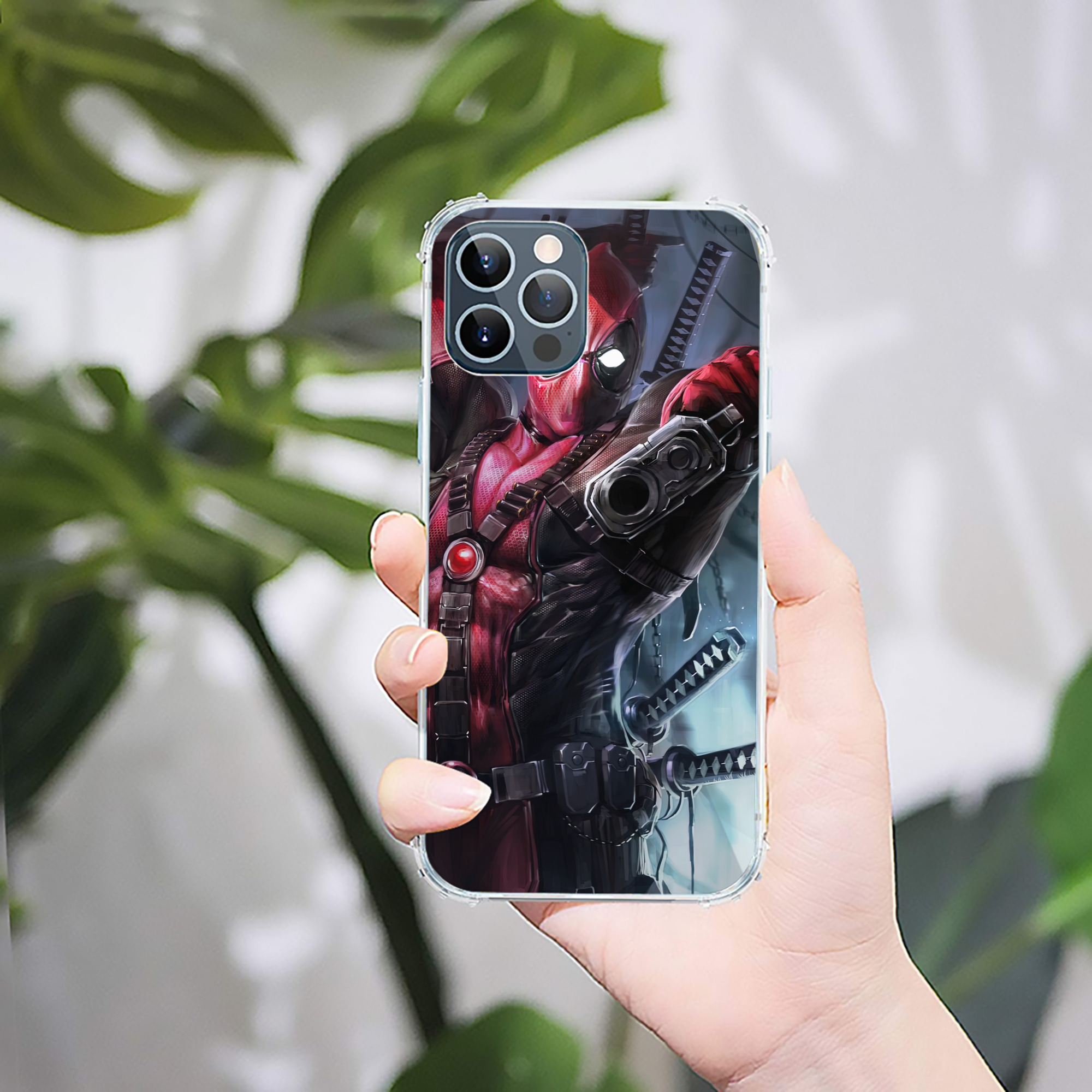 （画像用） Deadpool デッドプール 【iPhone 12シリーズ対応】透明スマホケース（クリアソフトケース）